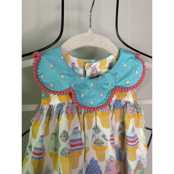 Matilda Jane Baby Cherry On Top Ice Cream Dress Bloomer Short Sz 12-18 Mos Girl - Picture 3 of 9